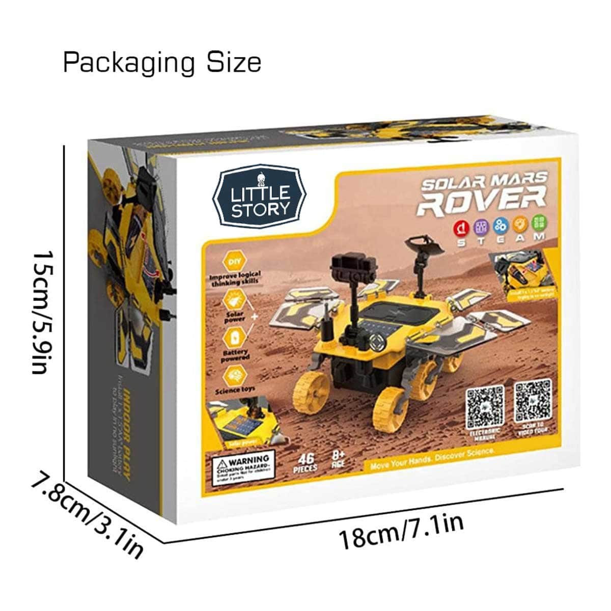 Little Story STEM DIY Solar Mars Exploration Rover Unisex, 8-10 Years