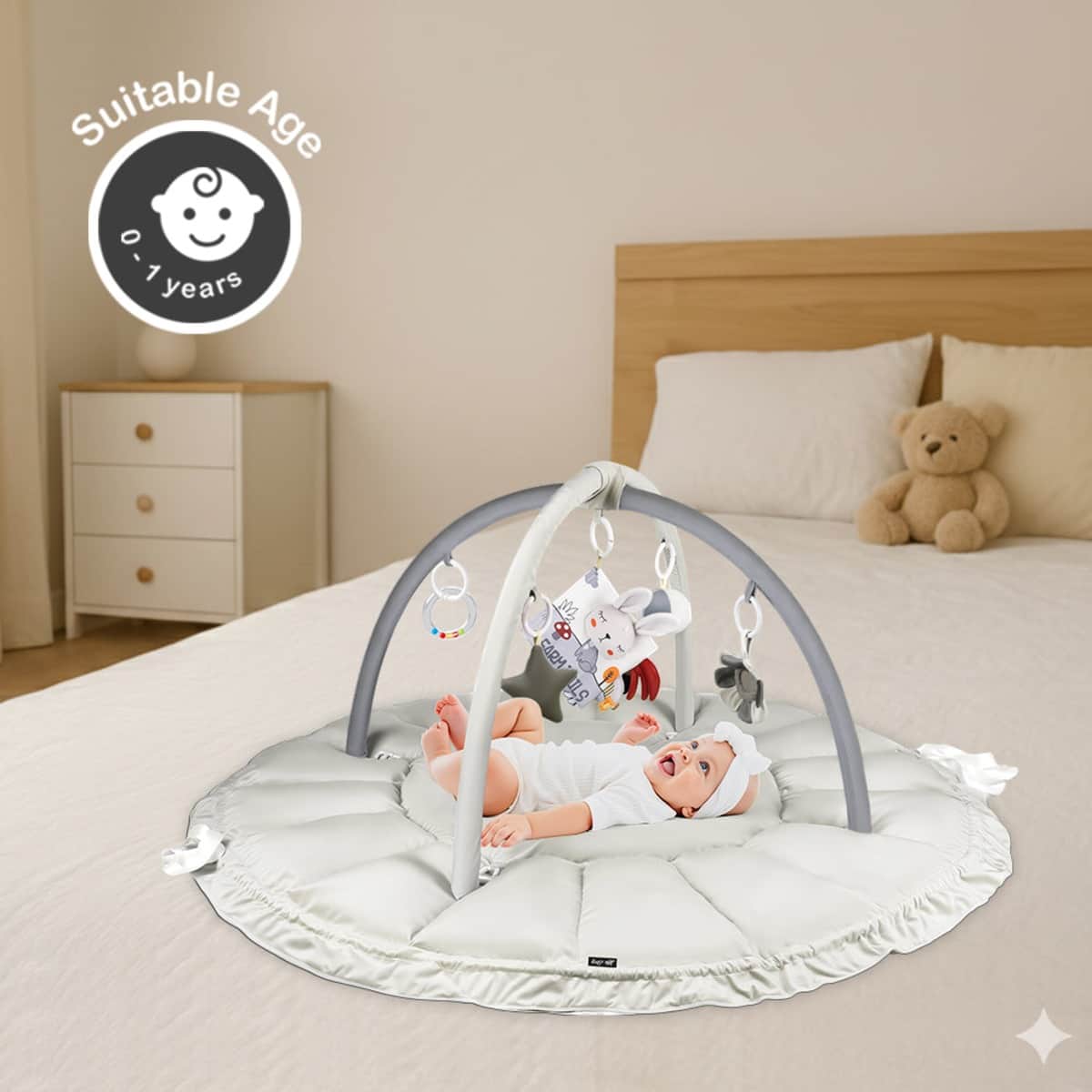Little Story White 5-in-1 Baby Play Mat