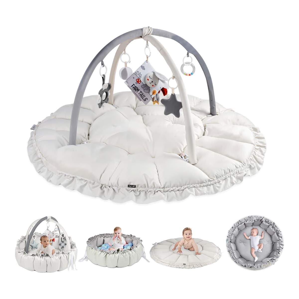Little Story White 5-in-1 Baby Play Mat