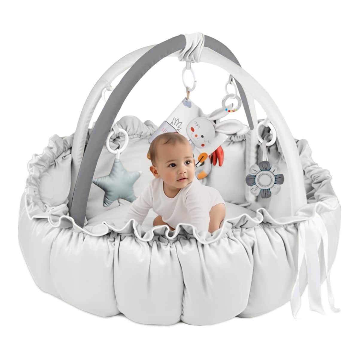 Little Story White 5-in-1 Baby Play Mat