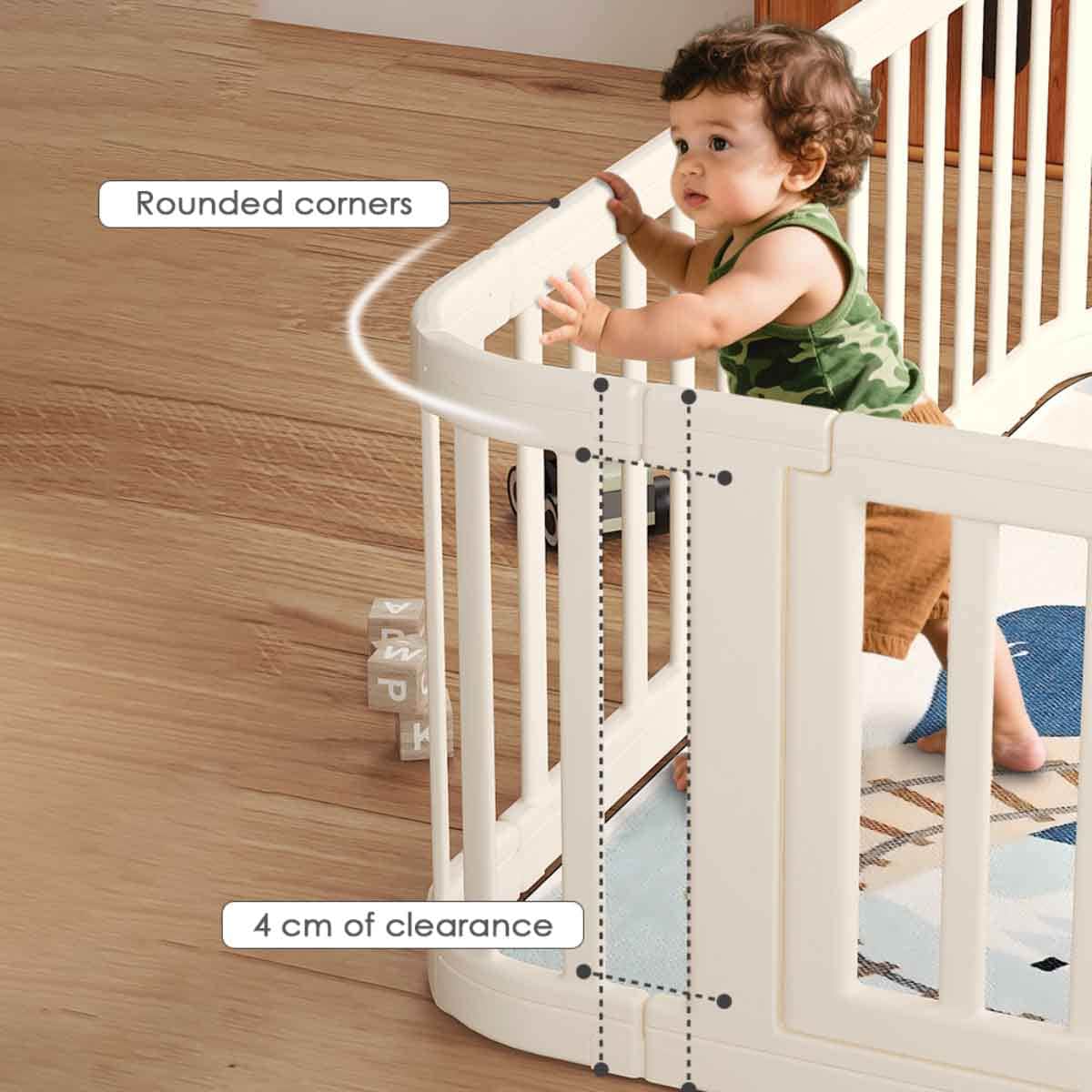 Little Story White Large Playpen Toddler, 0-2 Years