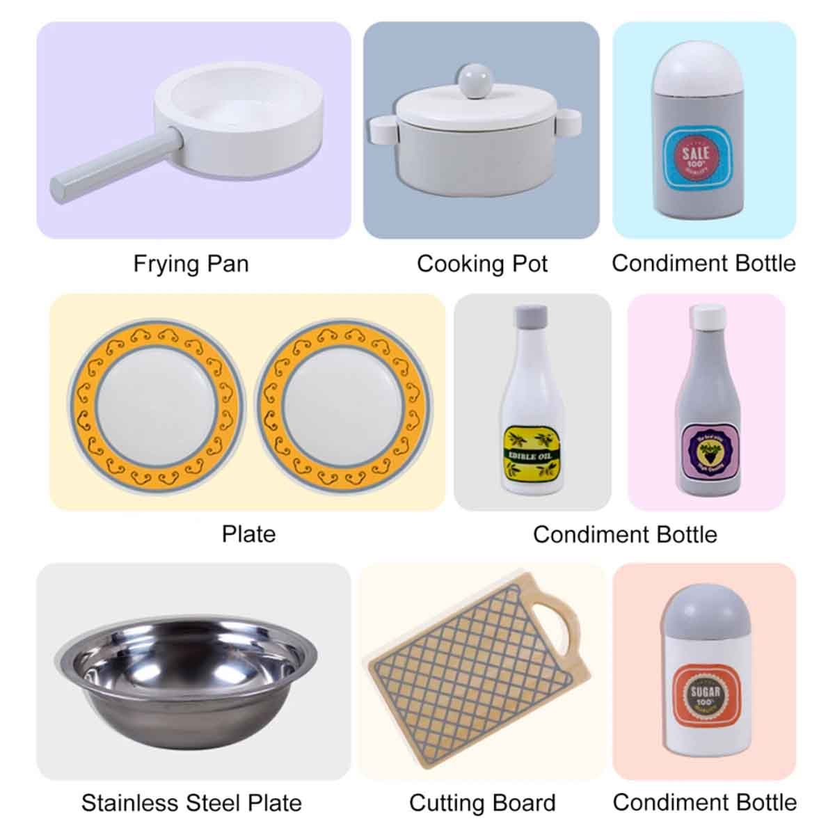 Little Story Wooden Kitchen with Accessories Playset Unisex, 3-4 Years