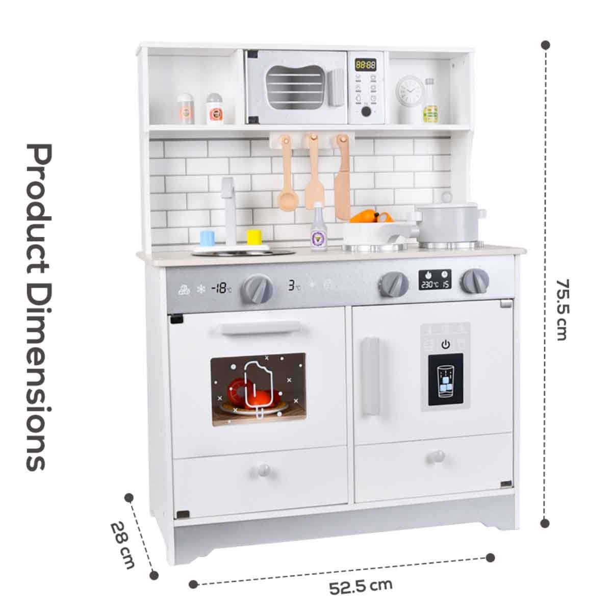 Little Story Wooden Kitchen with Accessories Playset Unisex, 3-4 Years