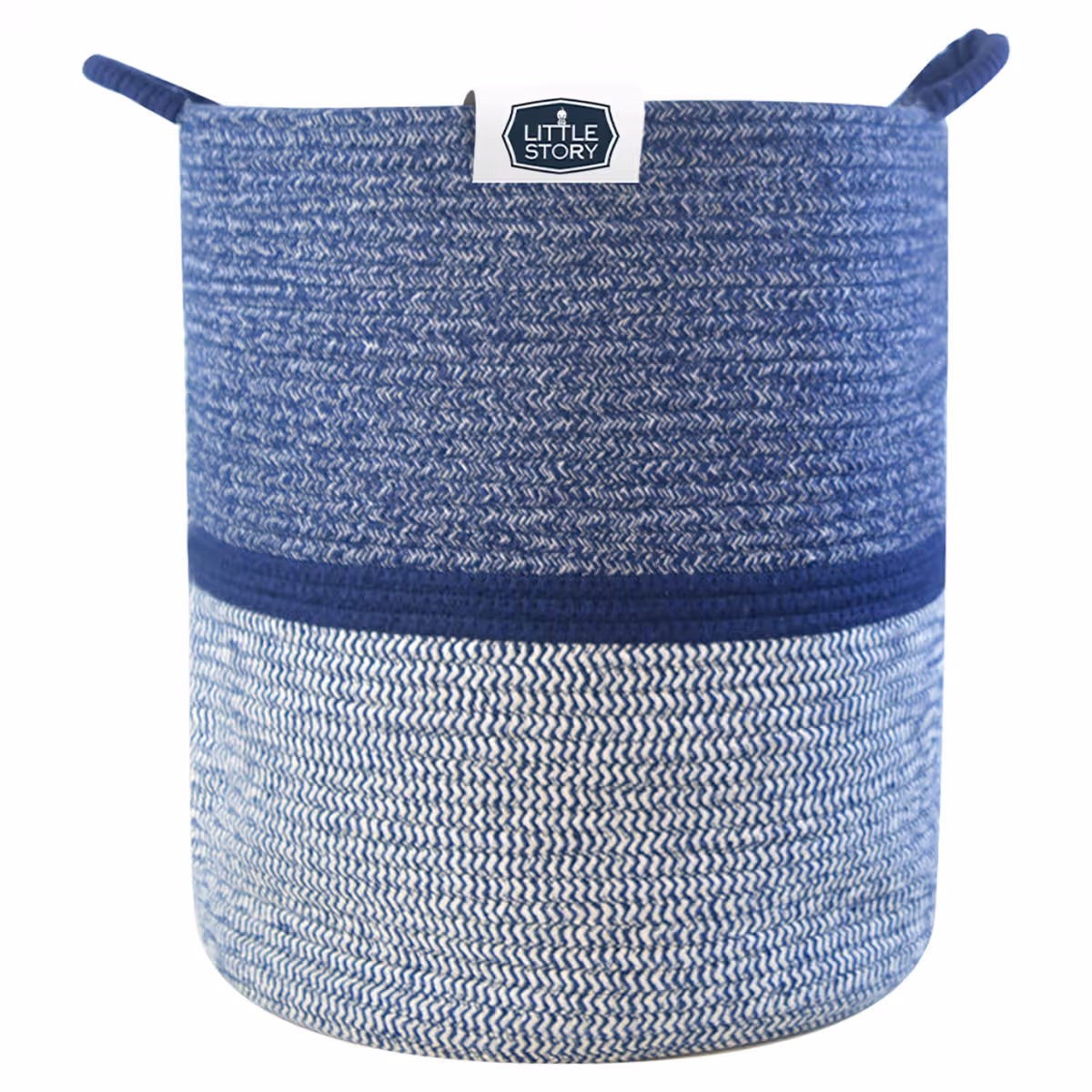 Little Story XL Blue Cotton Rope Diaper Caddy Toddler
