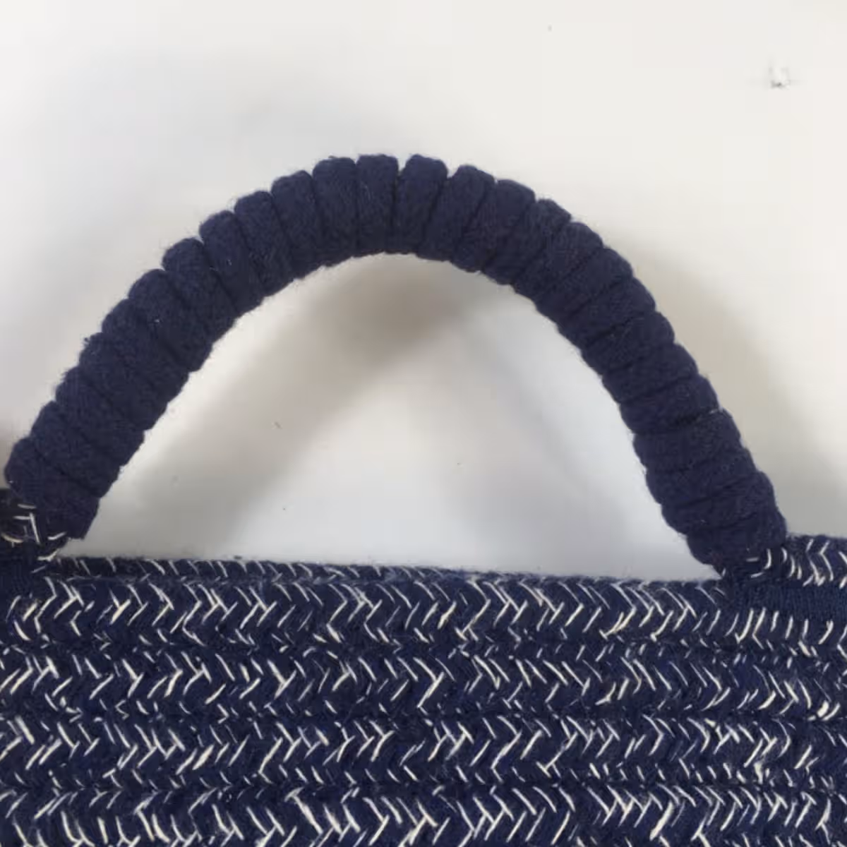 Little Story XL Blue Cotton Rope Diaper Caddy Toddler