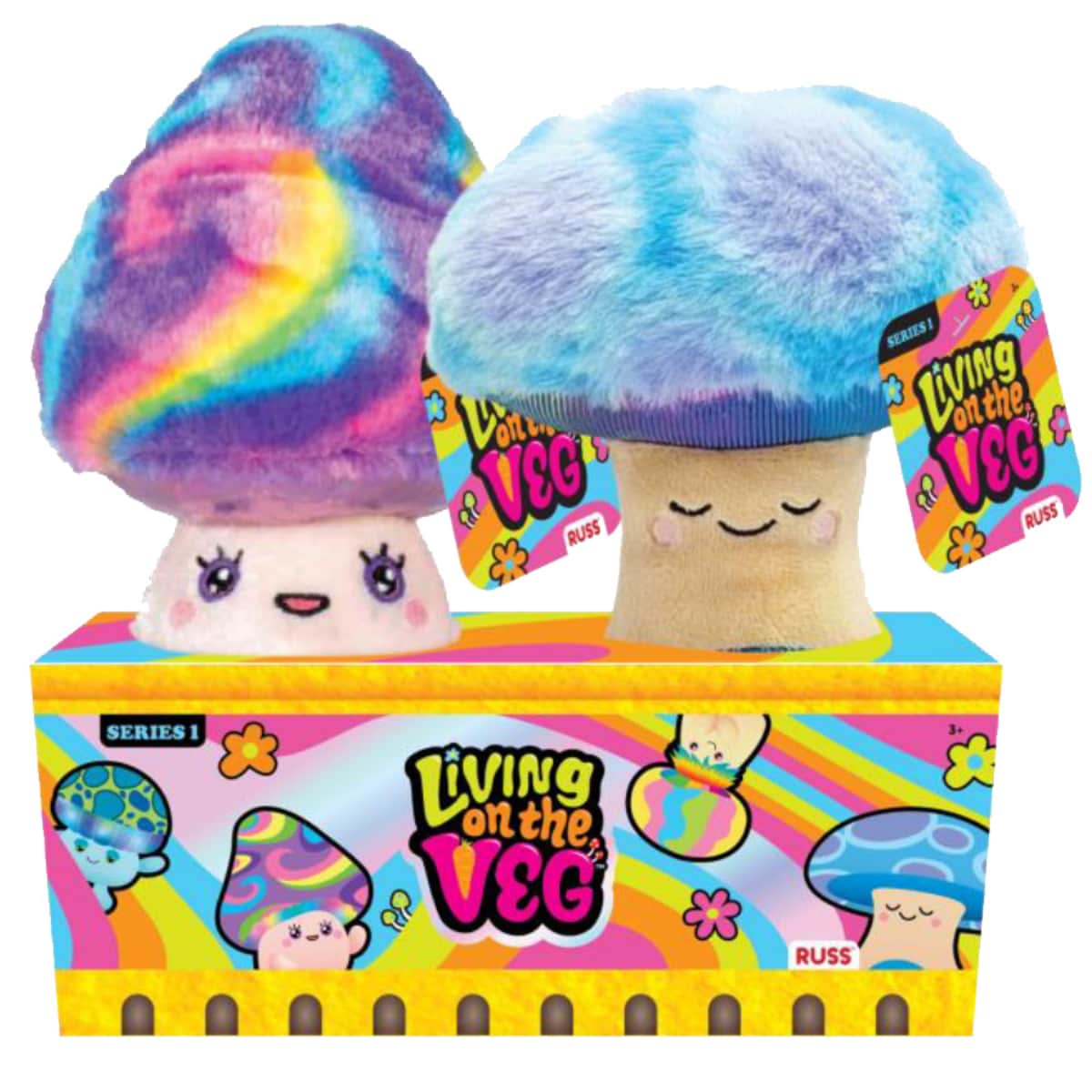 Living on the Veg 6″ Zeek and Maisey Plush Toy Unisex, 3-4 Years, Pack of 2