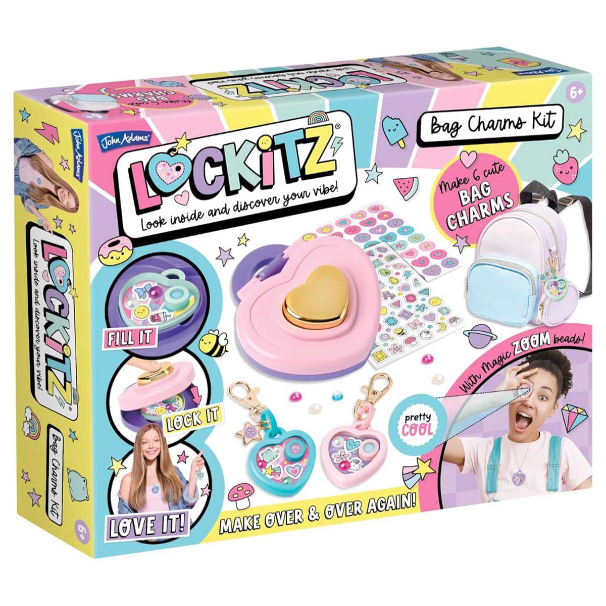 Lockitz Bag Charms Kit Jewellery Making Kit Girls, 6-8 Years