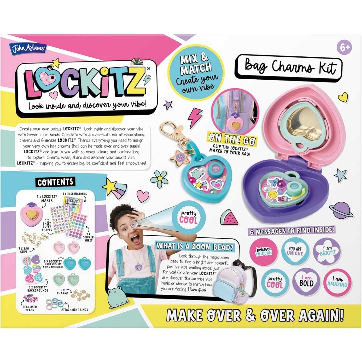 مجموعة لوكيتز لصنع تعليقات الحقائب والمجوهرات للبنات من عمر 6 إلى 8 سنوات
