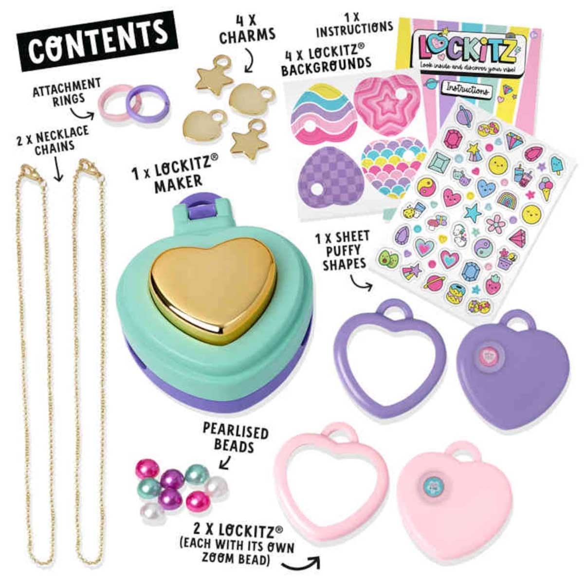 طقم قلادة لوكيتز بيستيز للبنات، من 6 إلى 8 سنوات