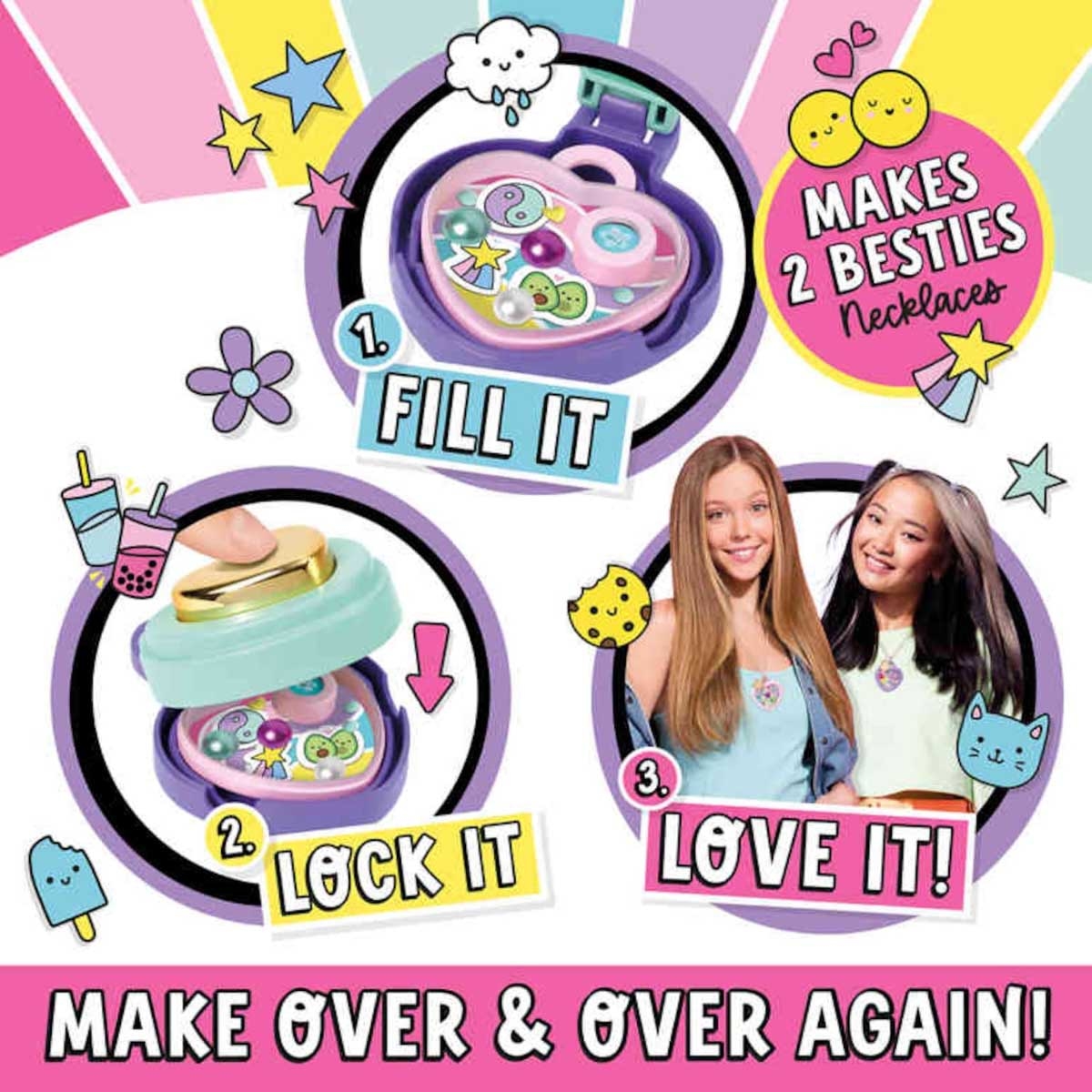 طقم قلادة لوكيتز بيستيز للبنات، من 6 إلى 8 سنوات