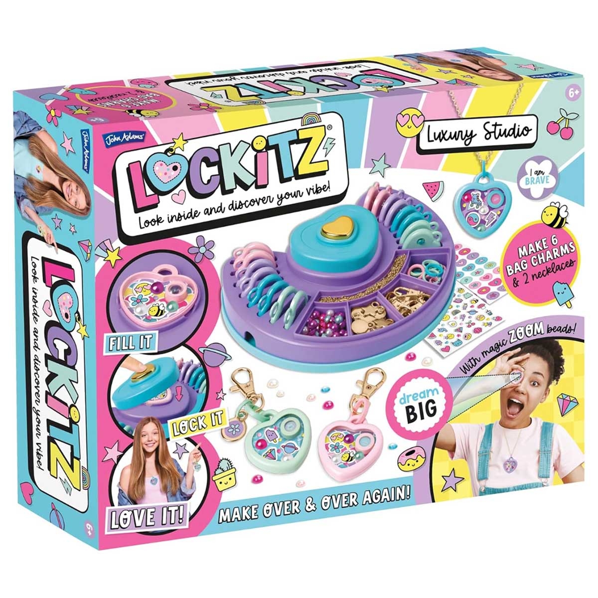 مجموعة لوكيتز الفاخرة لصنع المجوهرات للبنات، من 6 إلى 8 سنوات
