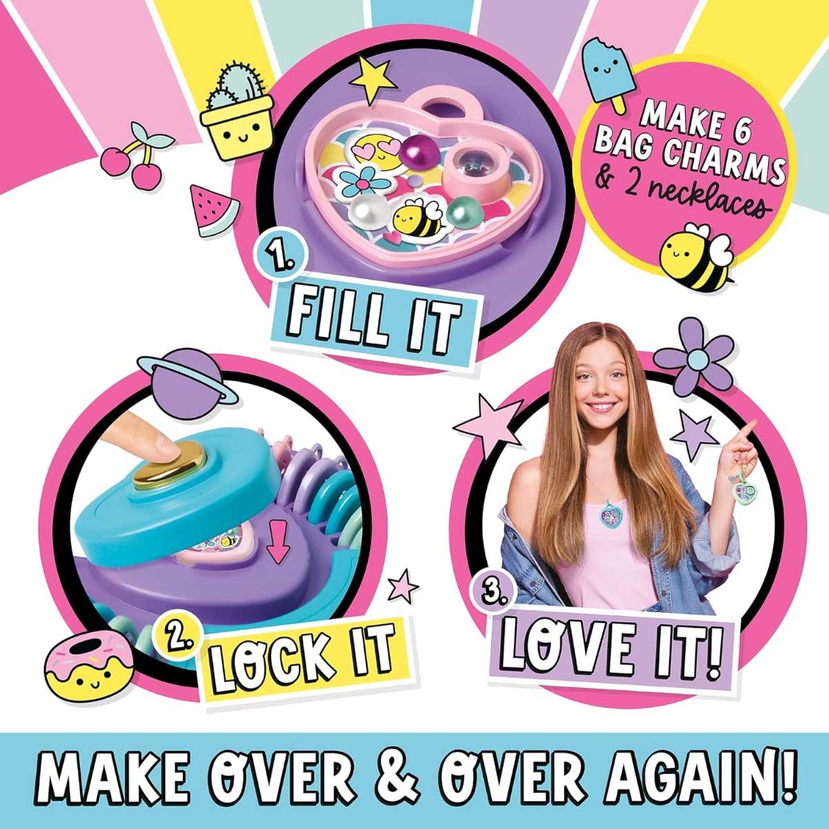 مجموعة لوكيتز الفاخرة لصنع المجوهرات للبنات، من 6 إلى 8 سنوات