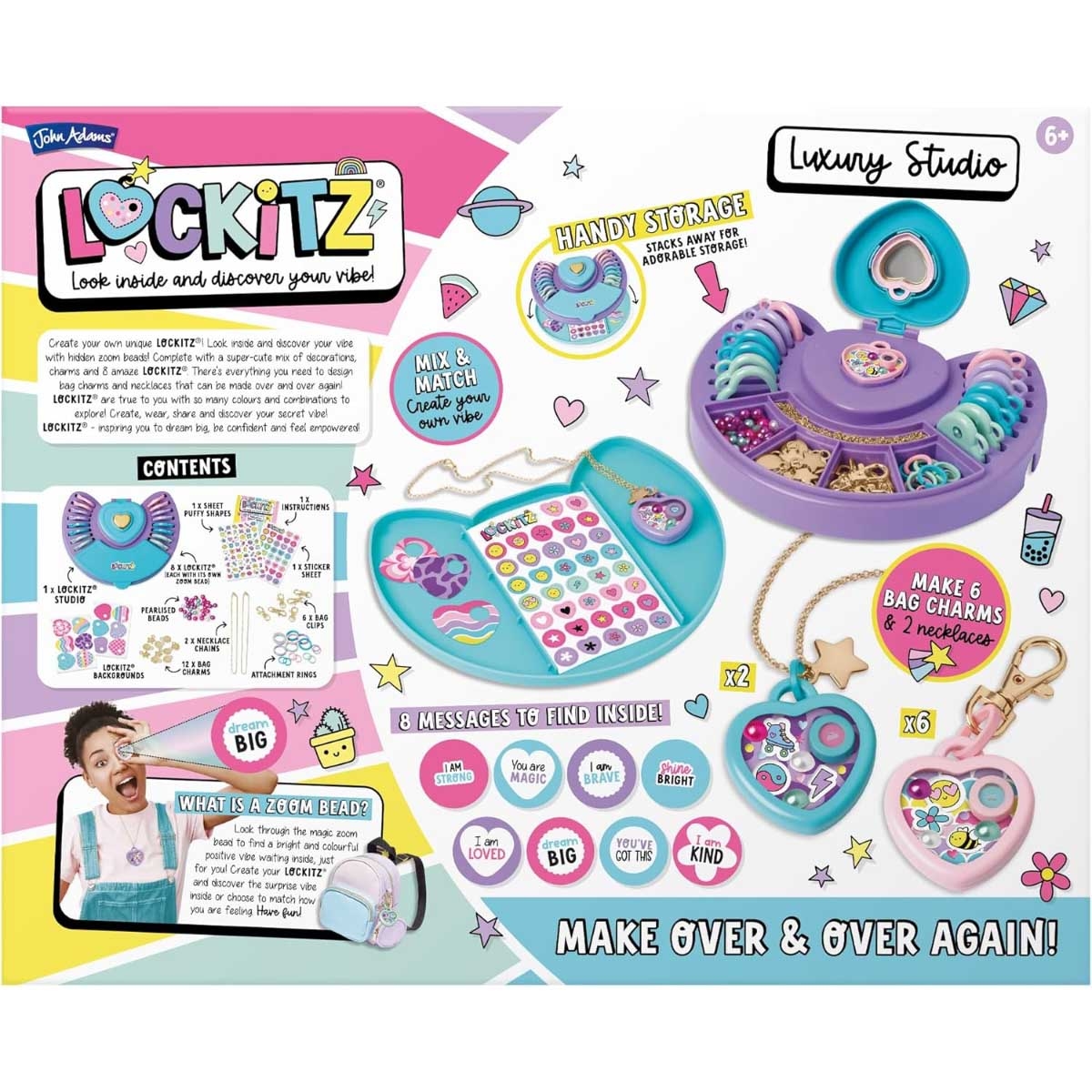 مجموعة لوكيتز الفاخرة لصنع المجوهرات للبنات، من 6 إلى 8 سنوات