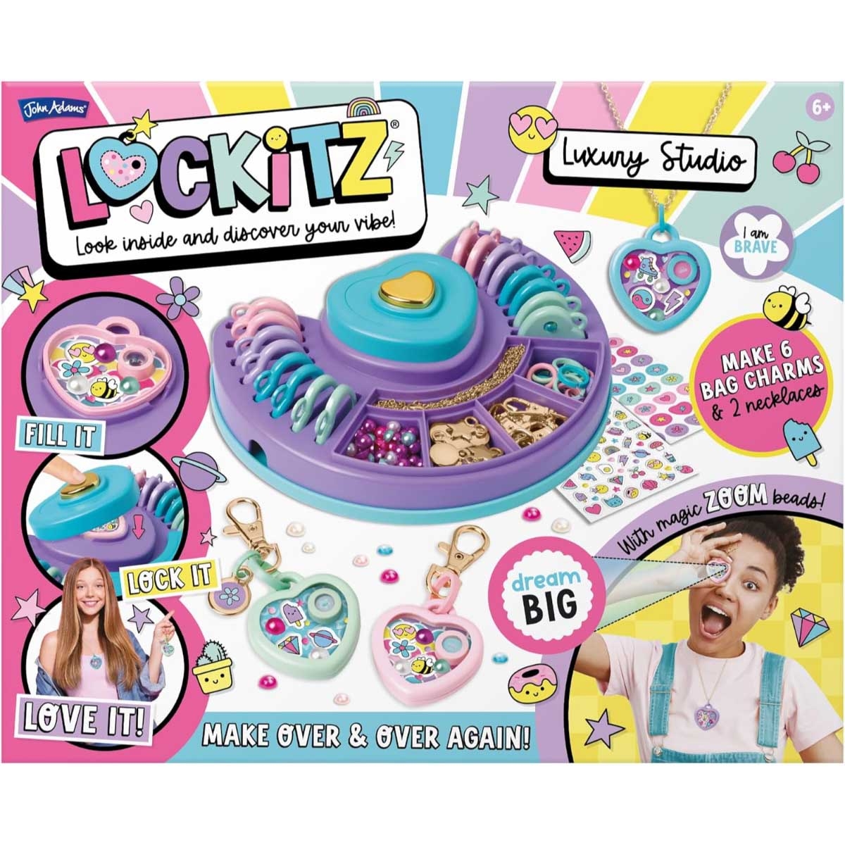 مجموعة لوكيتز الفاخرة لصنع المجوهرات للبنات، من 6 إلى 8 سنوات