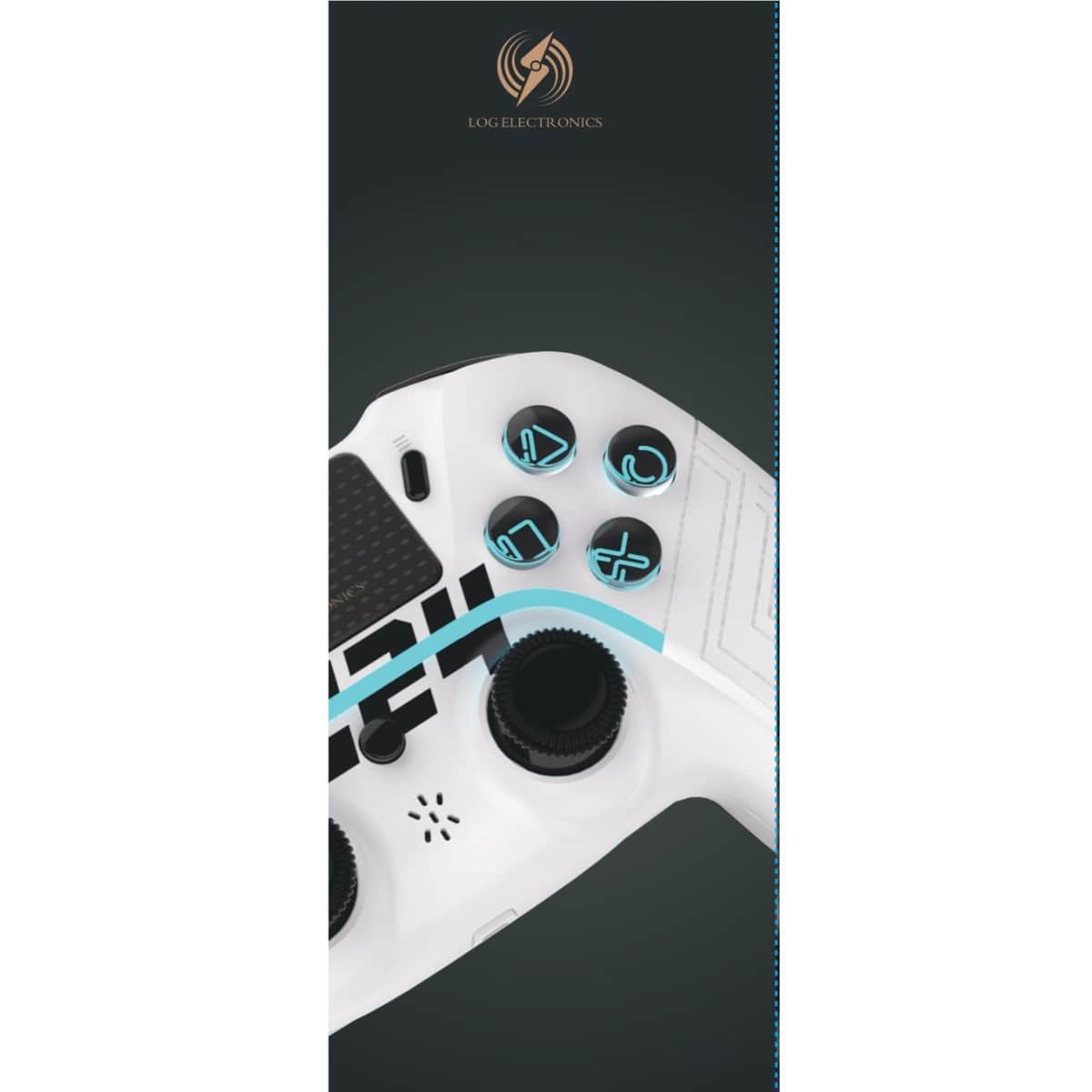 Log Electronics FC 24 Edition Wireless Controller with Charging Cable for PS4/PS3/PC/iOS/Android
