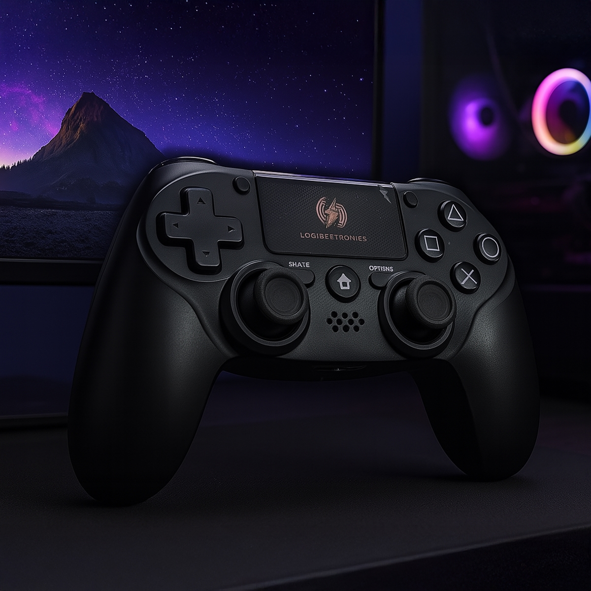 Log Electronics Wireless Controller for PlayStation 3/4 & Android Black