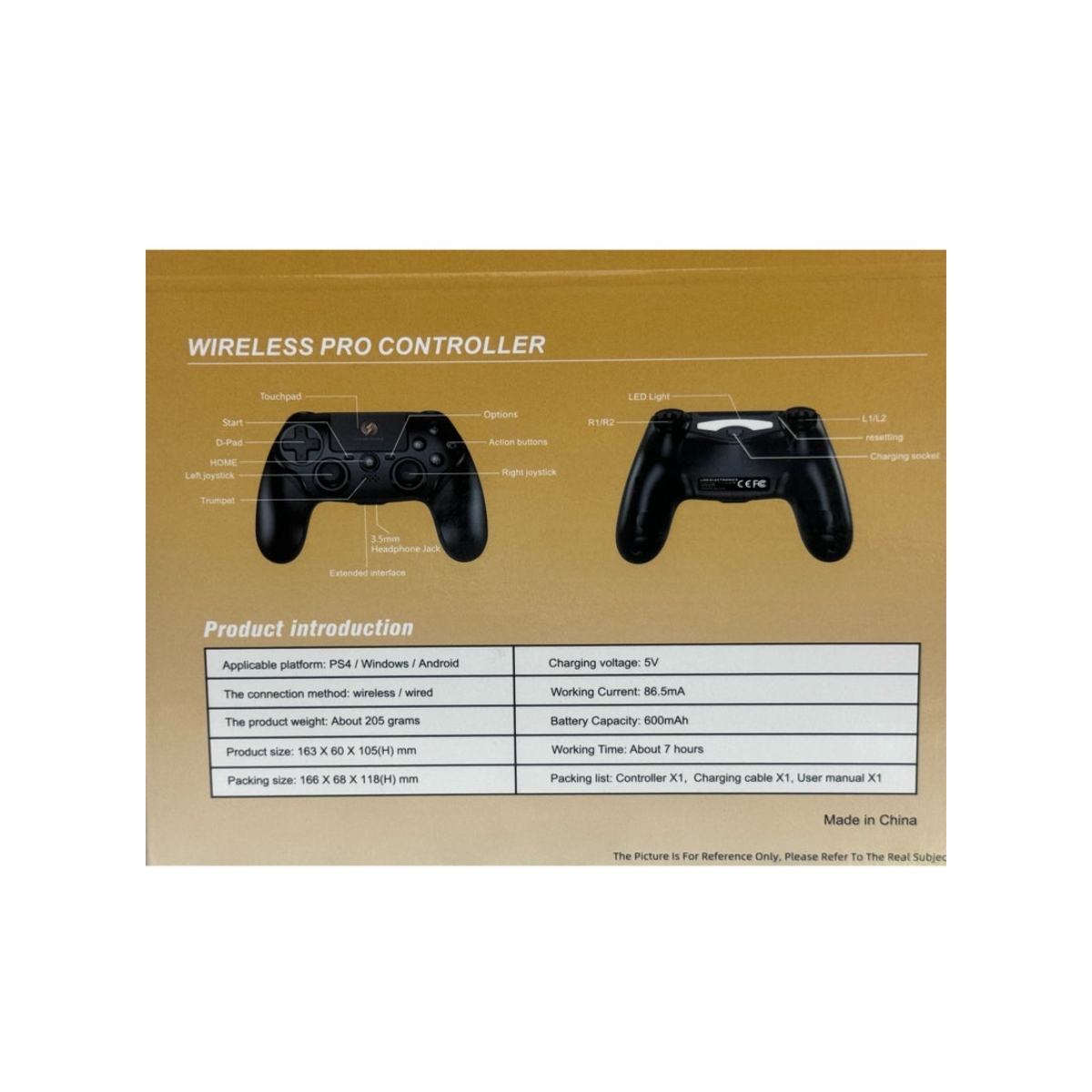 Log Electronics Wireless Controller for PlayStation 3/4 & Android Black