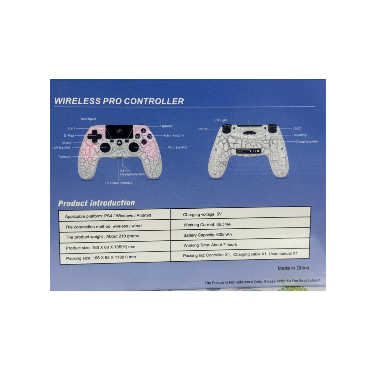 Log Electronics Wireless Controller for PlayStation 3/4 & Android White Camo
