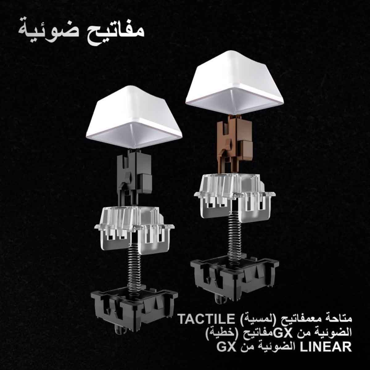 لوجيتك لوحة مفاتيح ألعاب لاسلكية برو إكس 60 باللون الأبيض