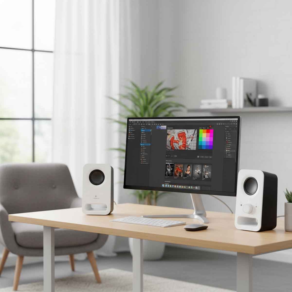 Logitech Snow White Z150 Compact Multimedia Stereo Speakers