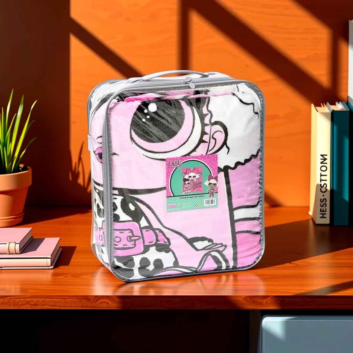 LOL Surprise 100% Polyester Pink Raschel Blanket Throw