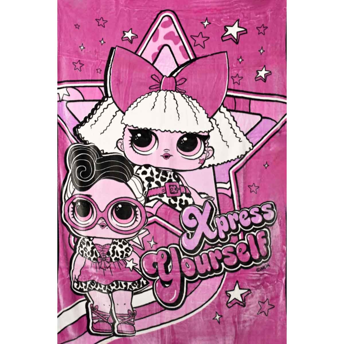 LOL Surprise 100% Polyester Pink Raschel Blanket Throw