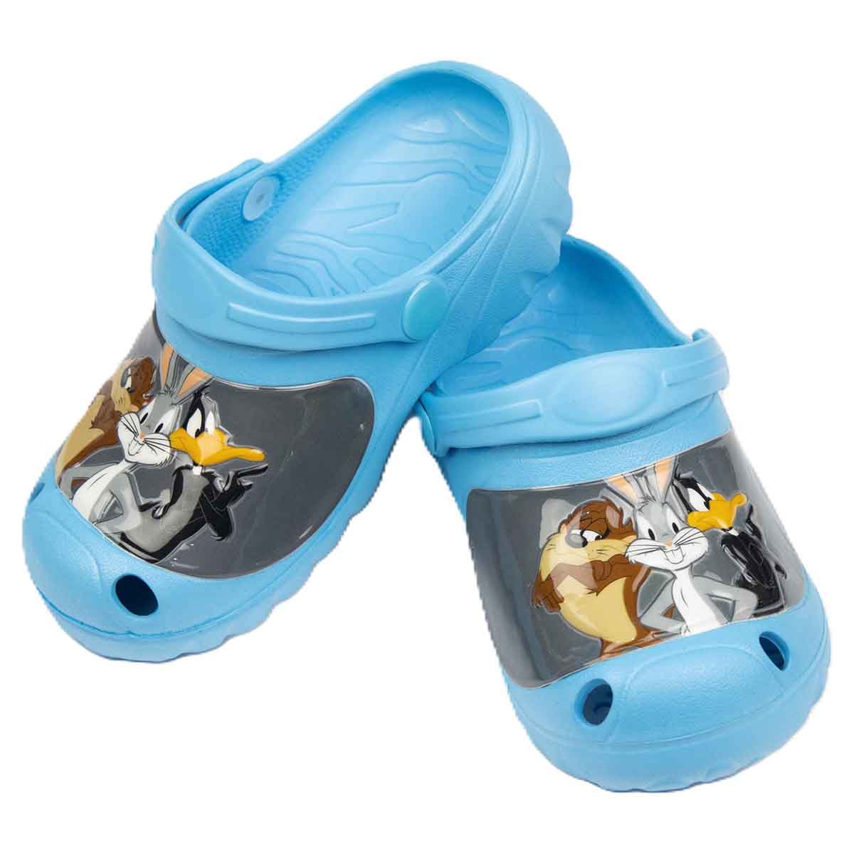 لوني تونز صنادل خفيفة ممتعة للأطفال باللون الأزرق