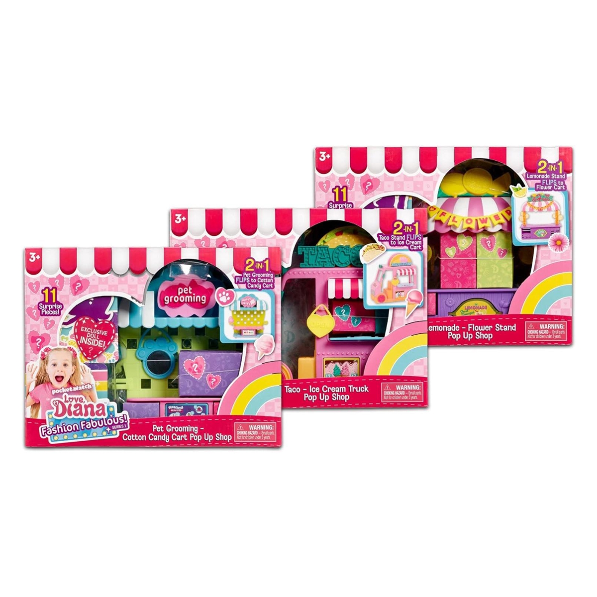 Love,Diana 3.5" Doll & Assorted Playset Girls, 3-4 Years