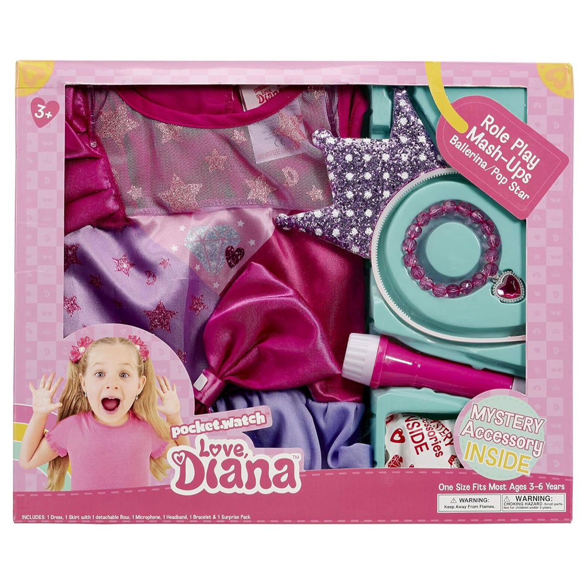 Love,Diana Ballerina Rockstar Dress Up Set Girls, 3-4 Years