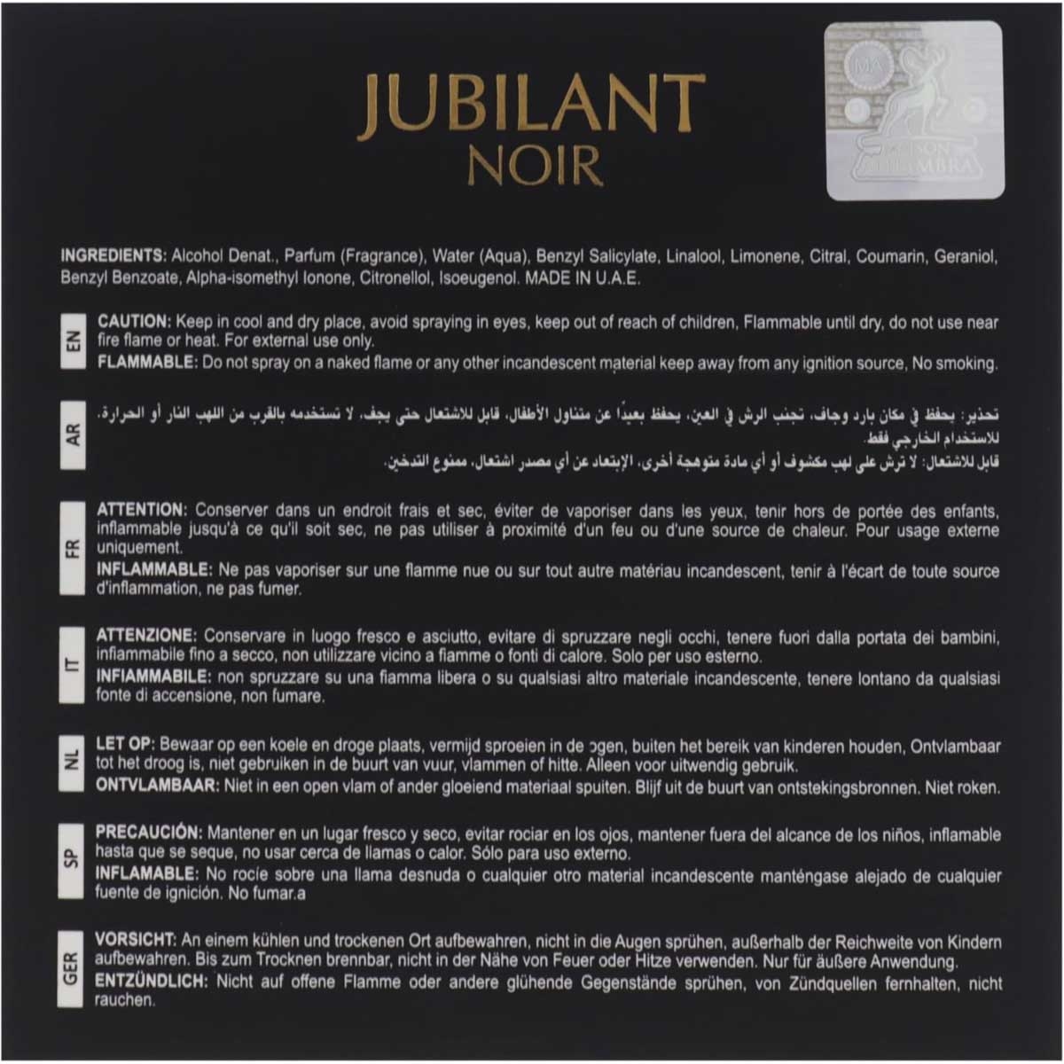Maison Alhambra Versencia Noir Eau De Parfum for Women