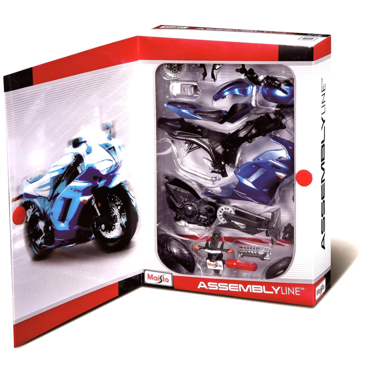 Maisto 1:12 Scale Assembly Line Assorted Diecast Motorcycle Model Kit Boys, 8-10 Years