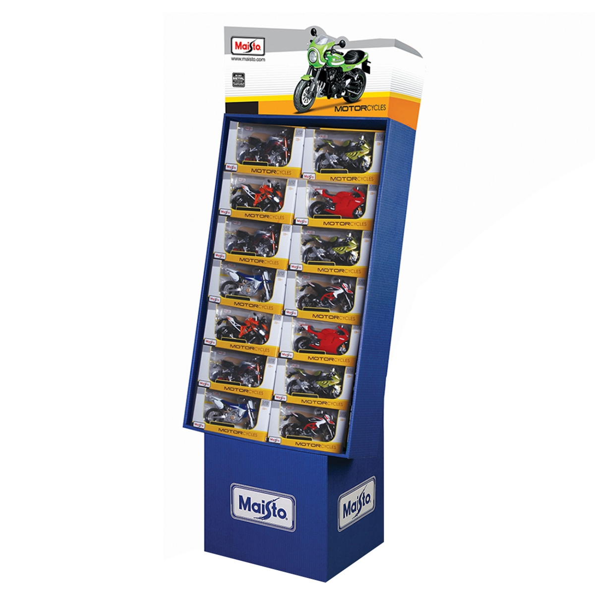 مايستو مقياس 1:12 دراجات نارية متنوعة ديكاست للأولاد، 3-4 سنوات