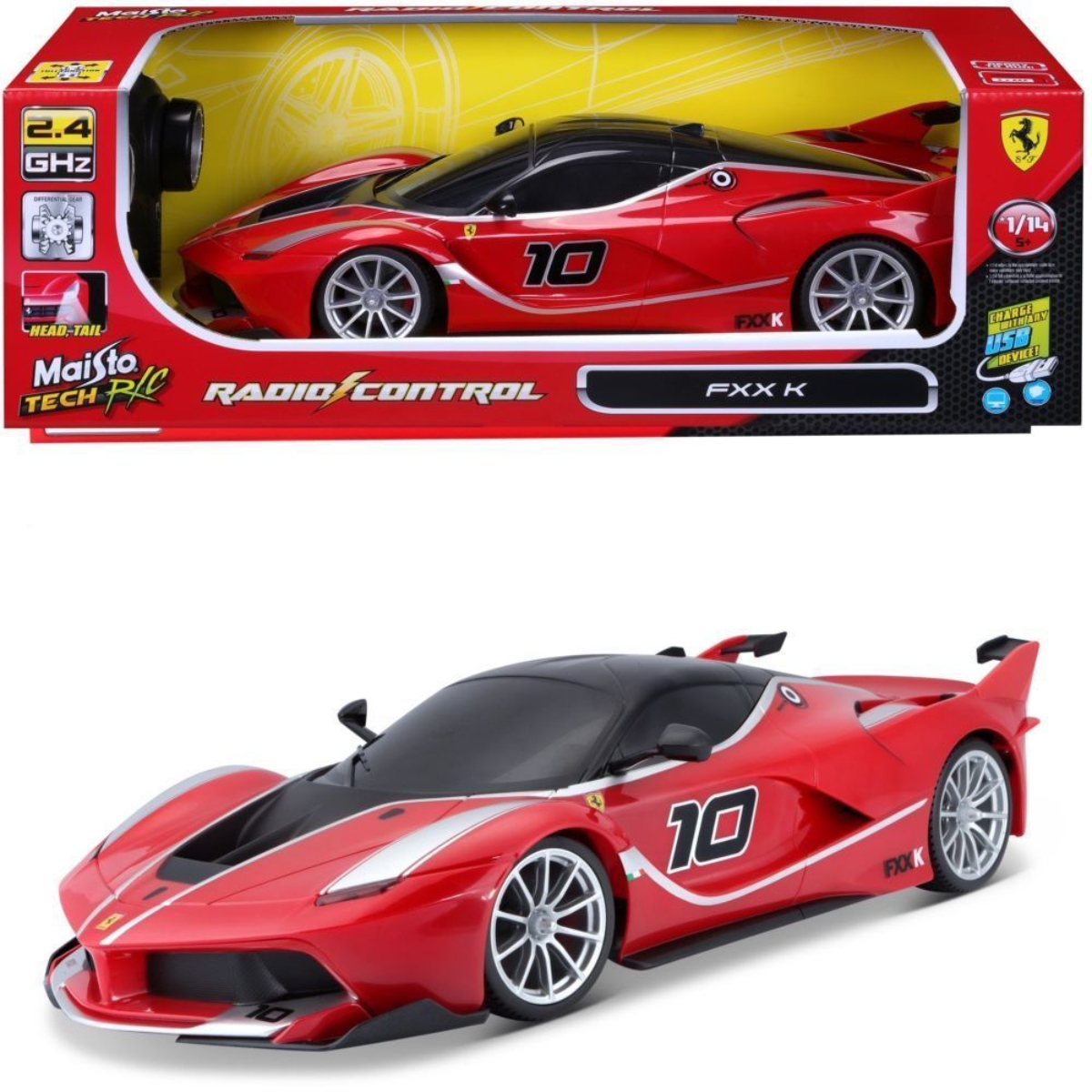 Maisto 1:14 Scale Street Series Ferrari Fxx K Remote Control Diecast Car Unisex, 3-4 Years