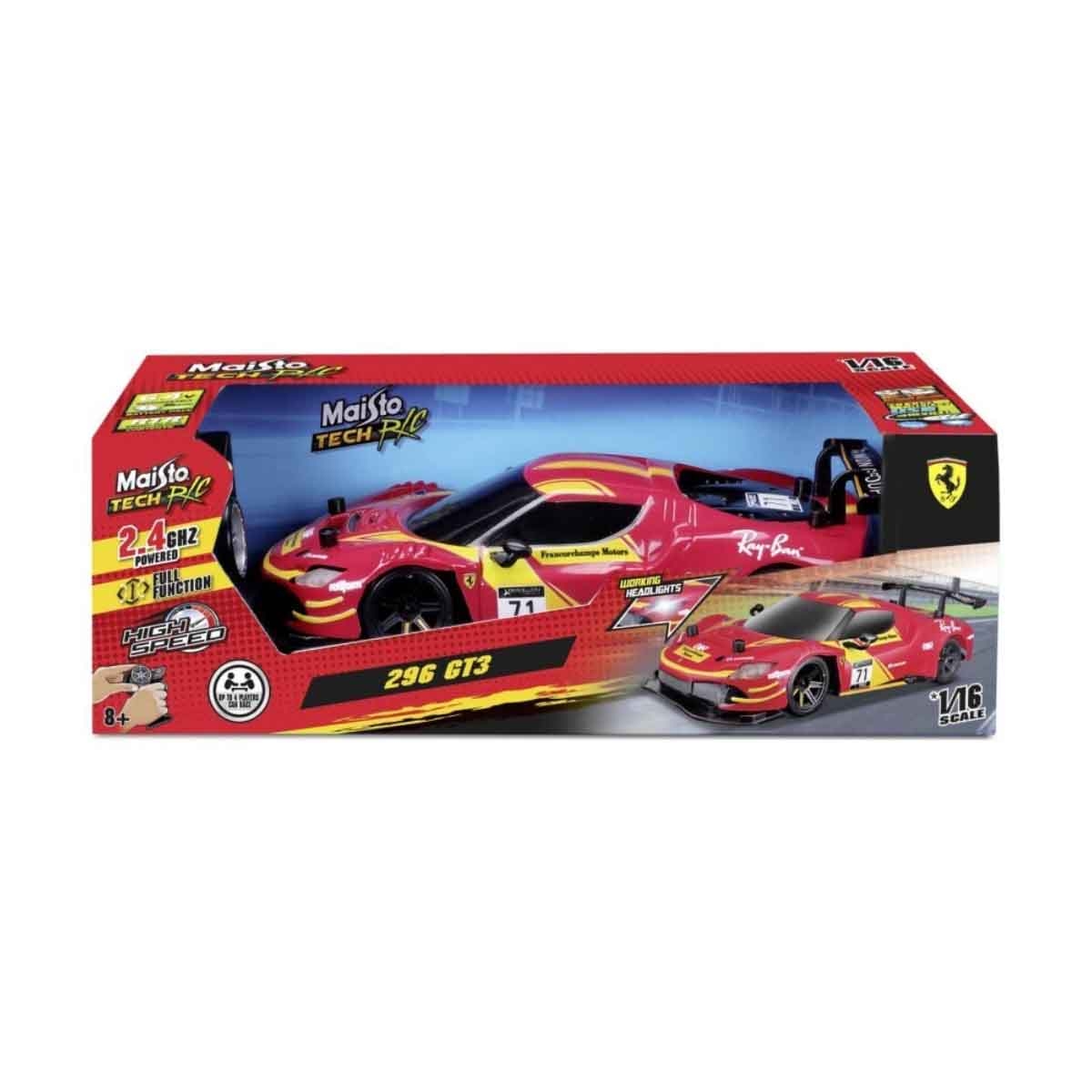 Maisto 1:16 Scale 296 GT3 Ferrari Remote Control Car Boys, 8-10 Years
