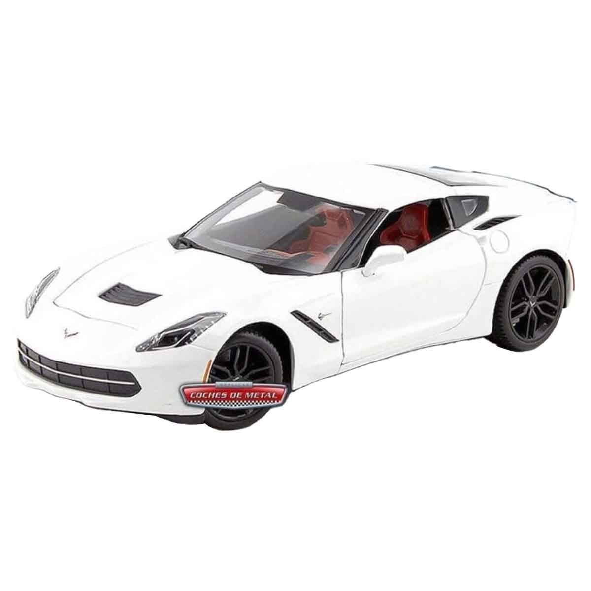 Maisto 1:18 2014 White Corvette Stingray Z51 Diecast Car Unisex, 3-4 Years