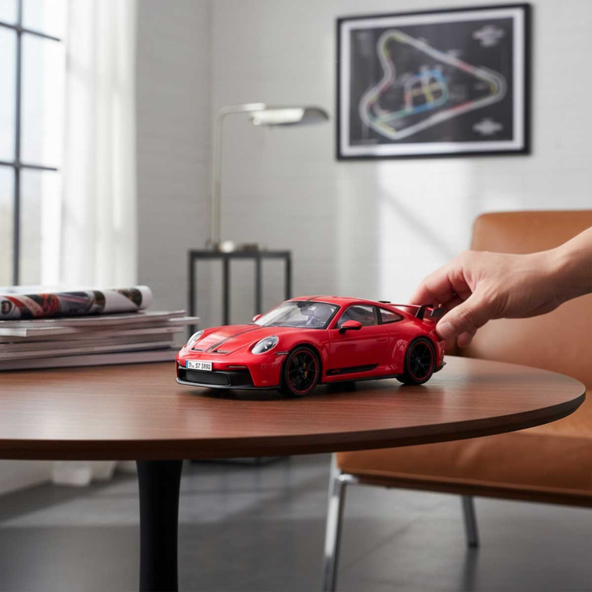 مايستو سيارة بورشه 911 GT3 2022 معدن مصبوب بمقياس 1:18 للجنسين، 8-10 سنوات