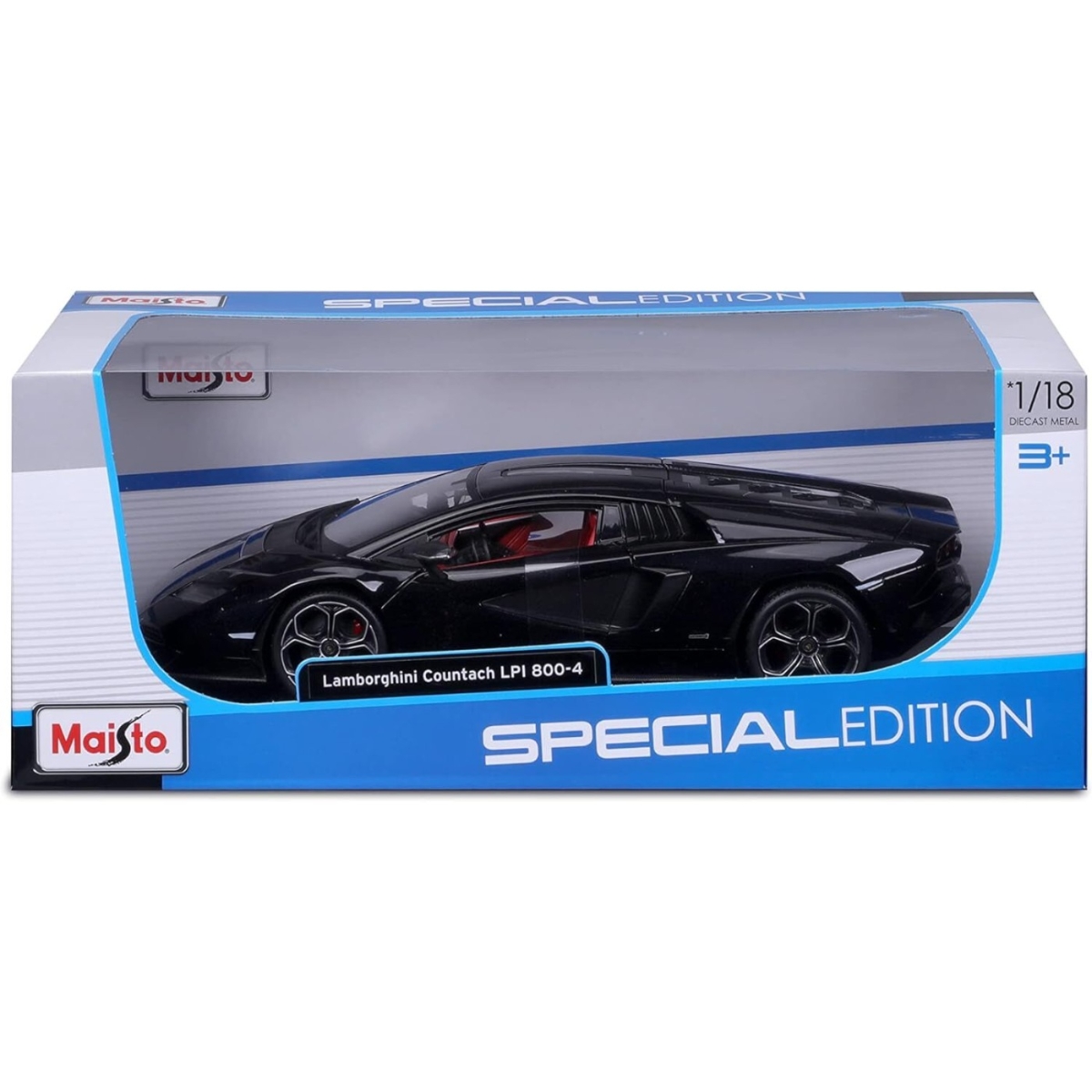 Maisto 1:18 Black Lamborghini Countach LPI 800-4 Diecast Car Boys, 3-4 Years