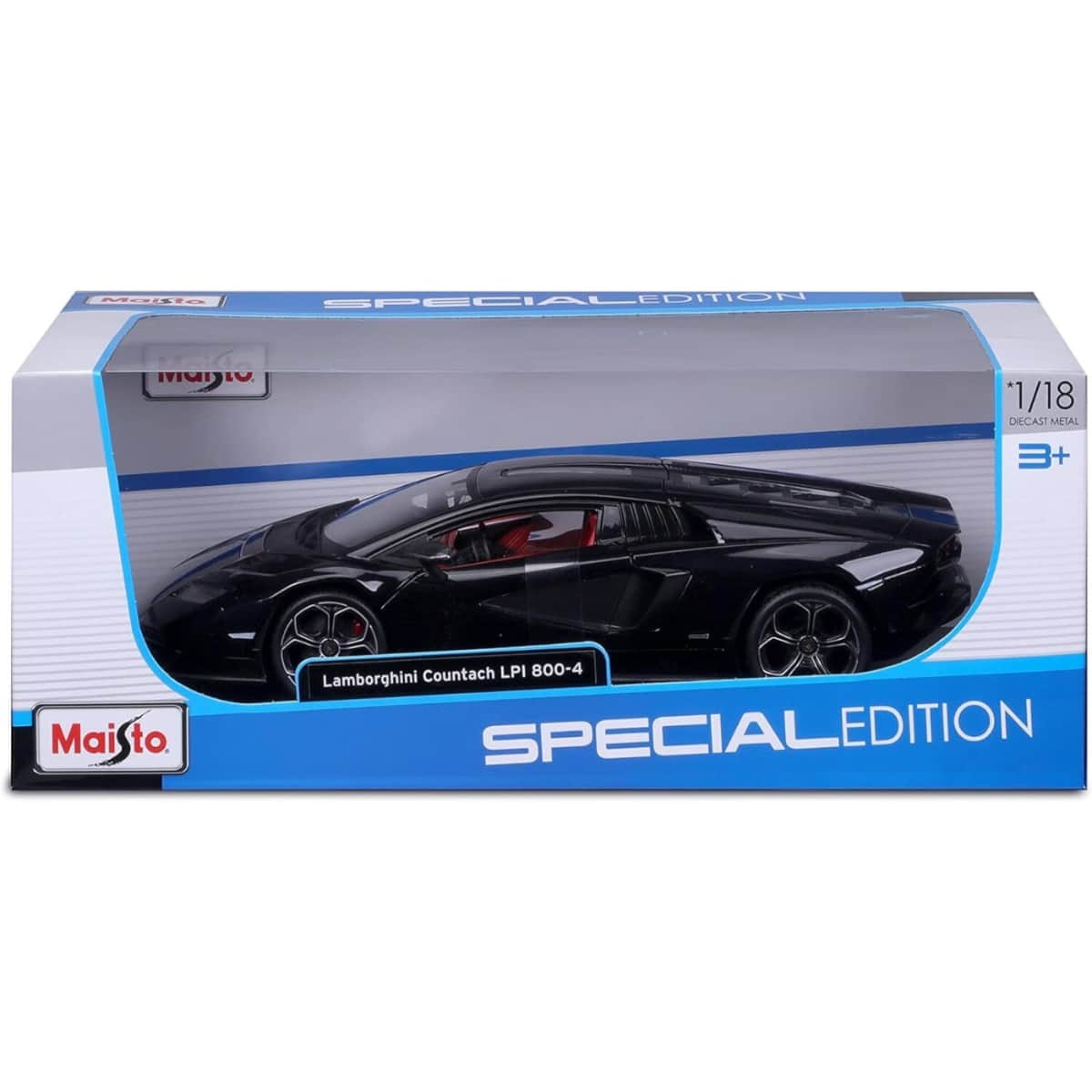 Maisto 1:18 Black Lamborghini Countach LPI 800-4 Diecast Car Boys, 3-4 Years