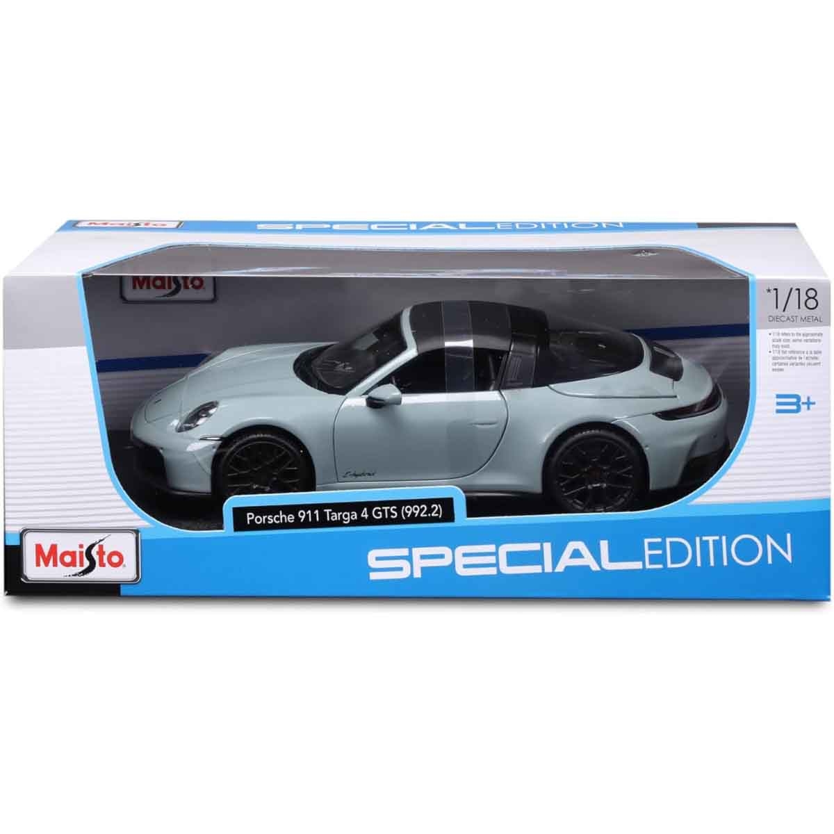 Maisto 1/18 Porsche 911 Targa 4 GTS Die-Cast Car Unisex, 3-4 Years