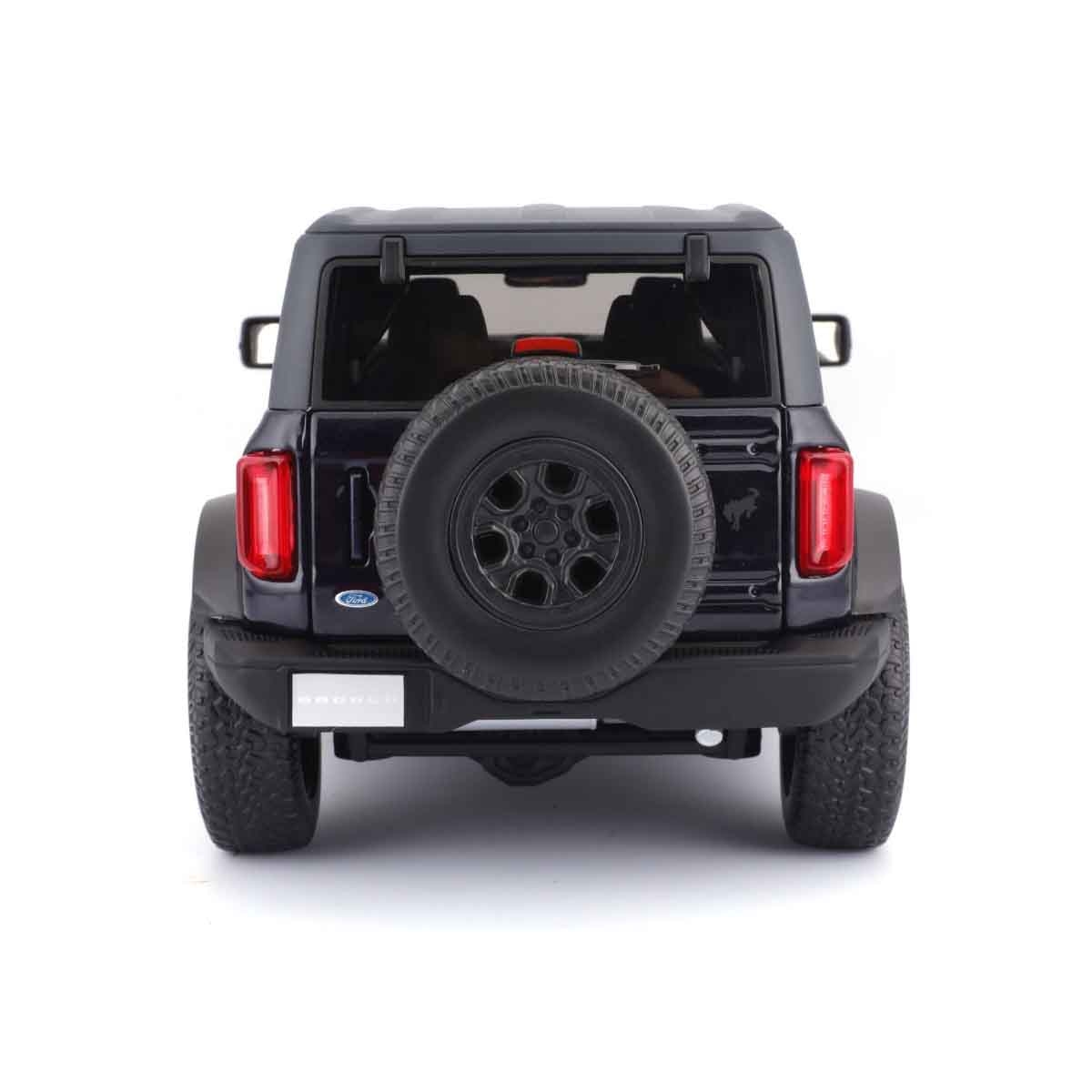 مايستو سيارة دايكاست فورد برونكو وايلد تراك سوداء بمقياس 1:18 للأولاد، من عمر 3 إلى 4 سنوات