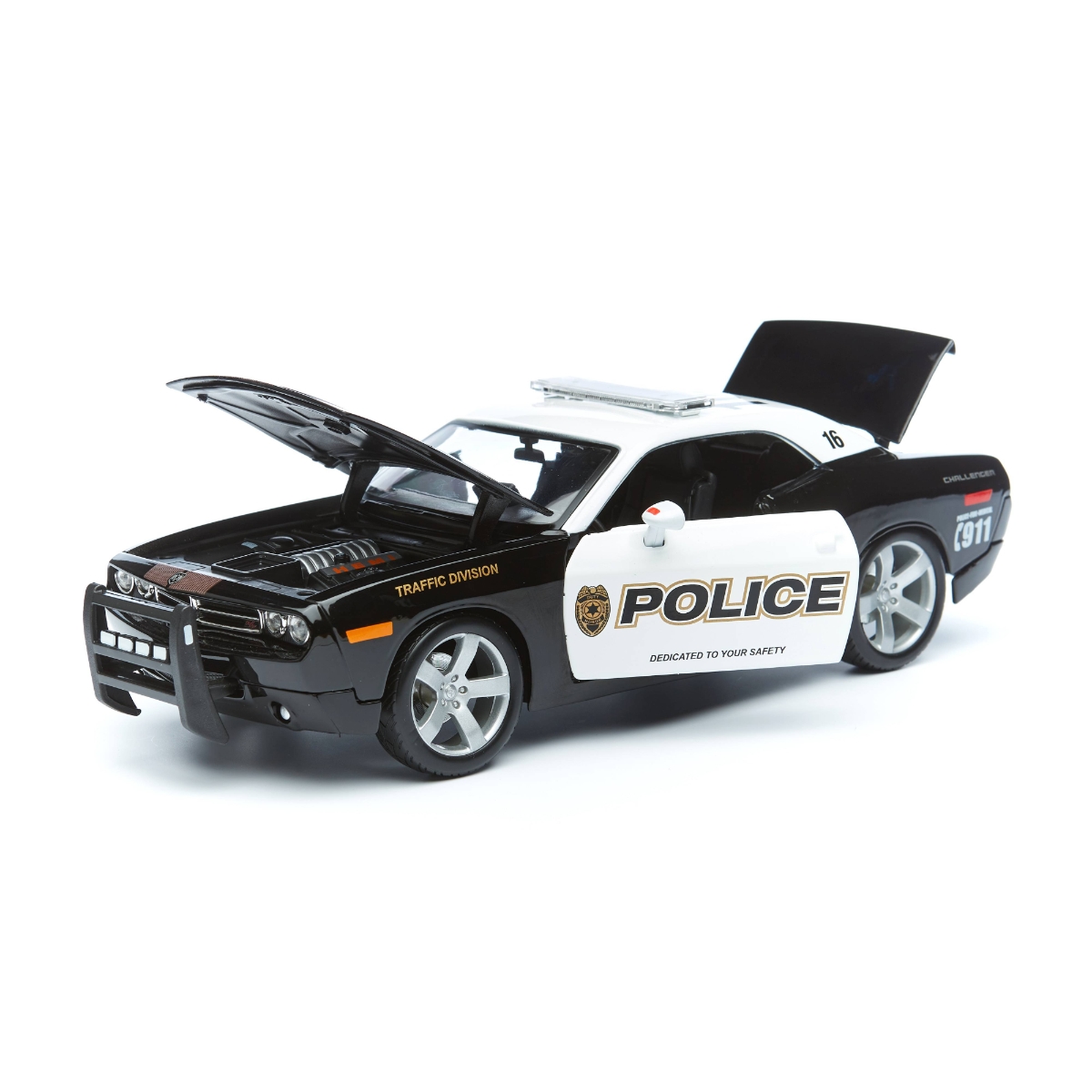 Maisto 1:18 Scale Dodge Challenger Concept Police 2006 Diecast Car Unisex, 3-4 Years
