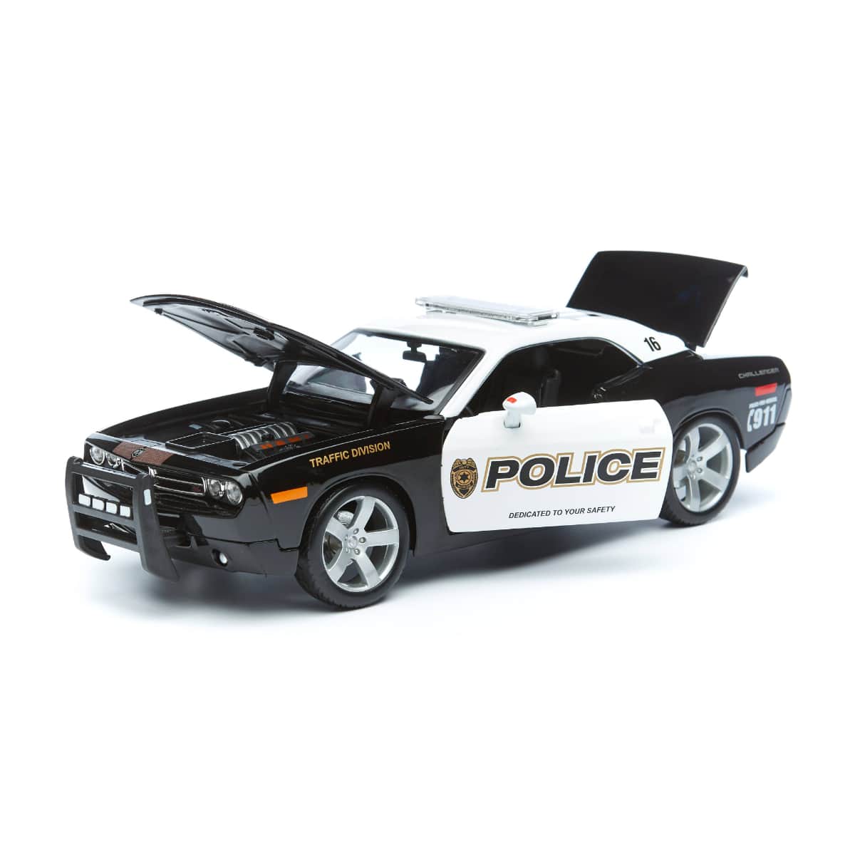Maisto 1:18 Scale Dodge Challenger Concept Police 2006 Diecast Car Unisex, 3-4 Years