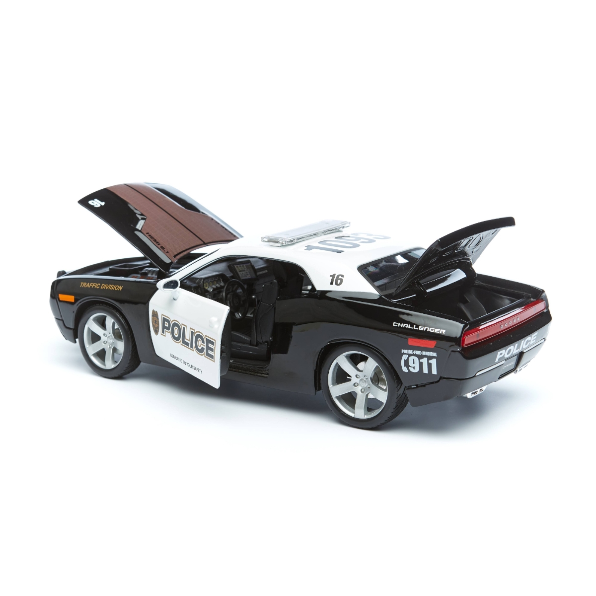 Maisto 1:18 Scale Dodge Challenger Concept Police 2006 Diecast Car Unisex, 3-4 Years