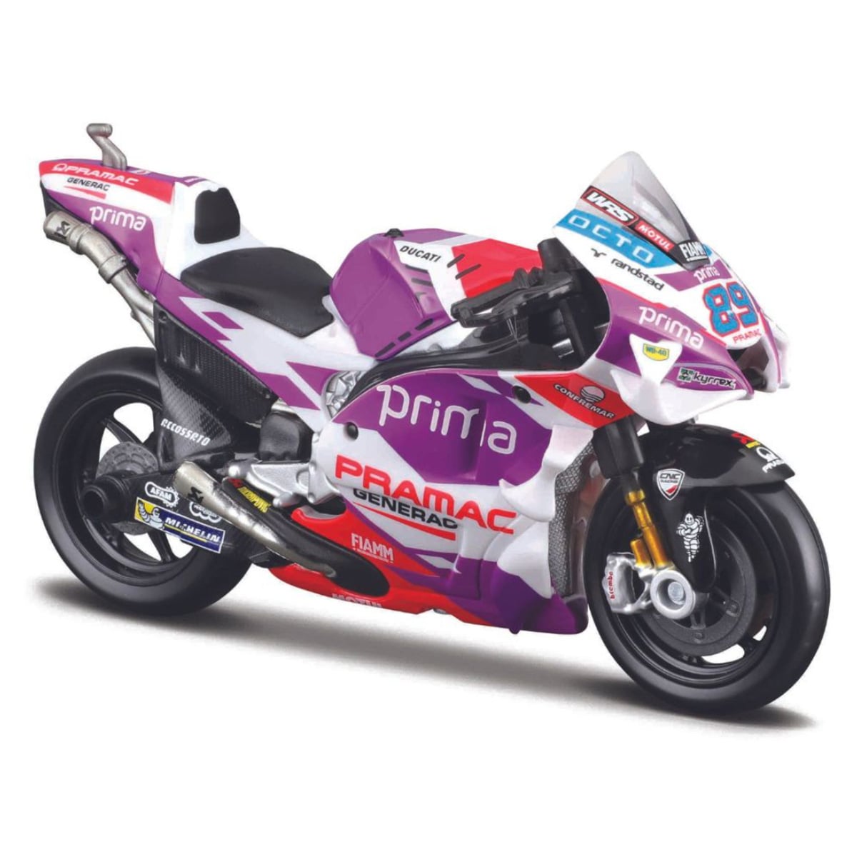 مايستو دراجة نارية دوكاتي براماك ريسينغ بمقياس 1:18 معدنية، للأولاد، من عمر 3 إلى 4 سنوات