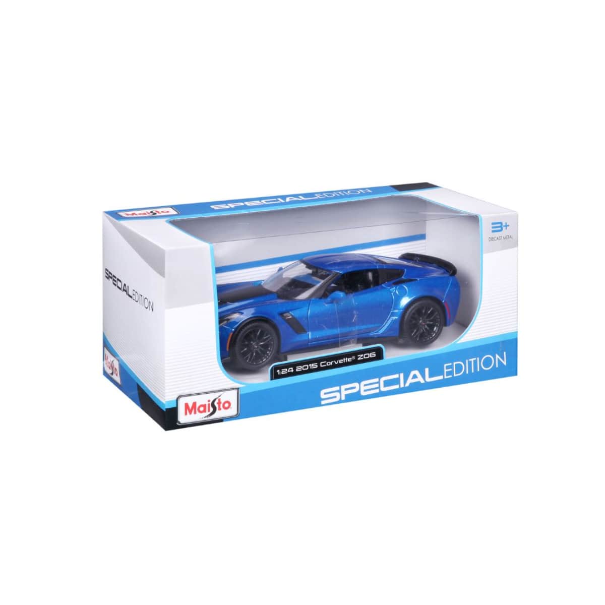 Maisto Yellow 1:24 Scale 2015 Corvette Z06 Diecast Car Boys, 3-4 Years