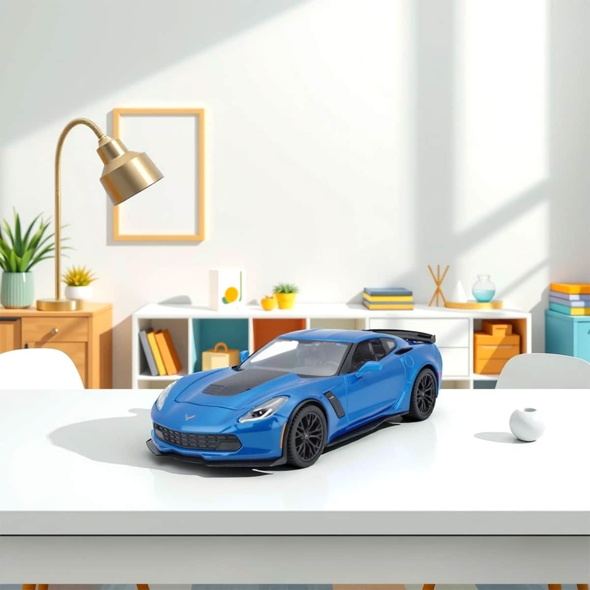 Maisto Yellow 1:24 Scale 2015 Corvette Z06 Diecast Car Boys, 3-4 Years