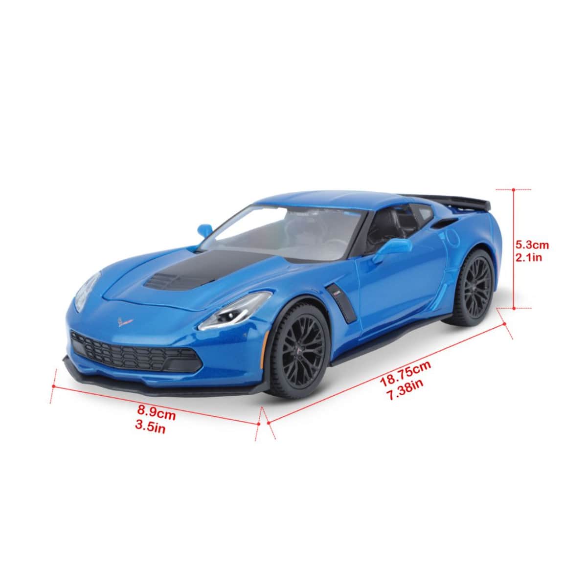 Maisto Yellow 1:24 Scale 2015 Corvette Z06 Diecast Car Boys, 3-4 Years