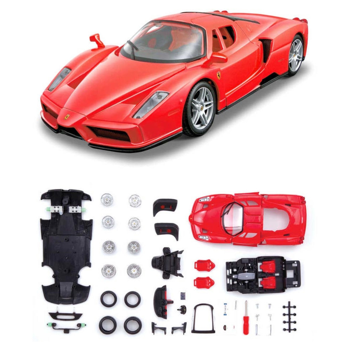 مايستو مجموعة تركيب سيارة فيراري إنزو داي كاست مقياس 1:24 للأولاد، 8-10 سنوات