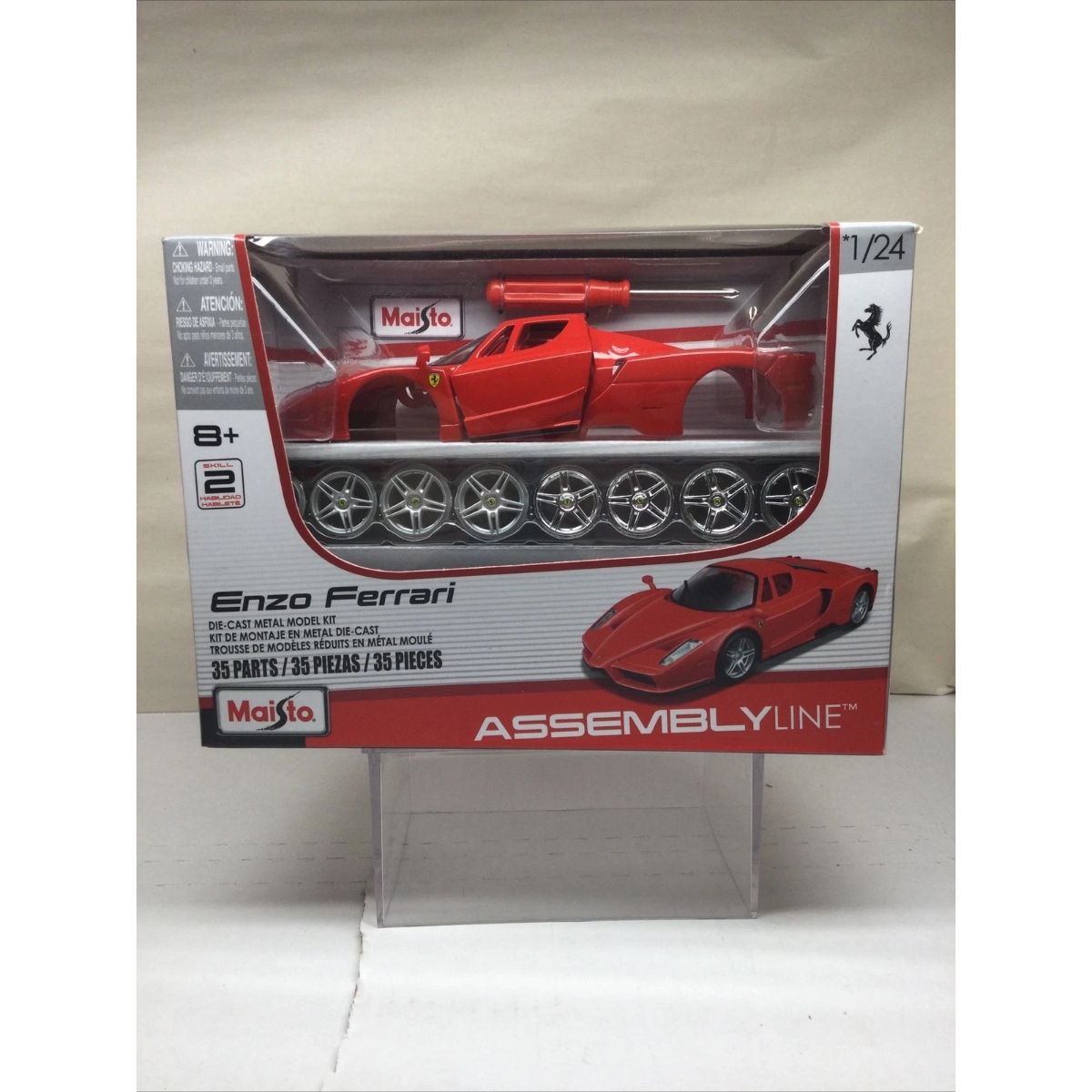 مايستو مجموعة تركيب سيارة فيراري إنزو داي كاست مقياس 1:24 للأولاد، 8-10 سنوات