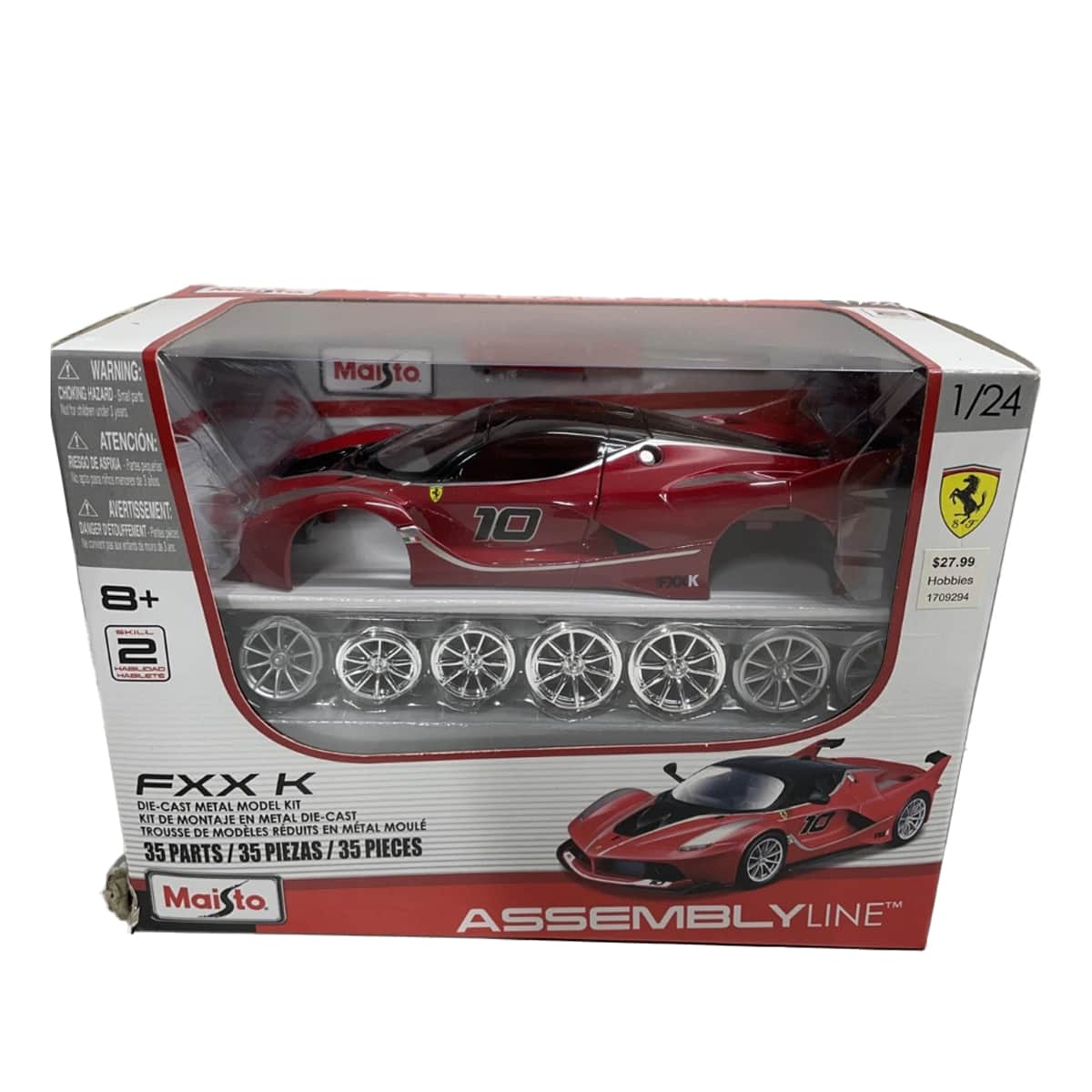 Maisto 1:24 Scale Assembly Line Ferrari FXX K Diecast Car Model Kit Boys, 8-10 Years